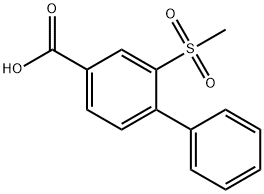 2-(Methylsulfonyl)-[1,1'-biphenyl]-4-carboxylic acid Struktur