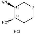 trans-3-amino-4-hydroxy-tetrahydropyran hydrochloride Struktur