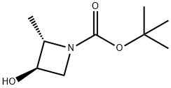 tert-butyl (2S,3R)-3-hydroxy-2-methylazetidine-1-carboxylate Struktur