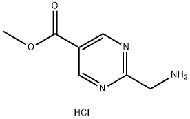 Methyl 2-(aminomethyl)pyrimidine-5-carboxylate hydrochloride Struktur