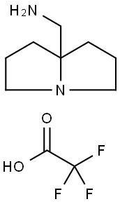 (Hexahydro-1H-pyrrolizin-7a-yl)methanamine bis(2,2,2-trifluoroacetate) Struktur