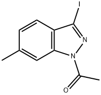 1-(3-Iodo-6-methyl-1H-indazol-1-yl)ethanone Struktur