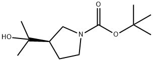 (R)-tert-Butyl 3-(2-hydroxypropan-2-yl)pyrrolidine-1-carboxylate Struktur