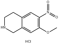 7-methoxy-6-nitro-1,2,3,4-tetrahydroisoquinoline hydrochloride Struktur