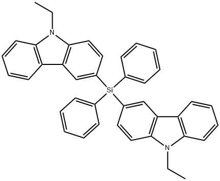 BIS(9-ETHYL-3-CARBAZOLYL)DIPHENYLSILANE Struktur