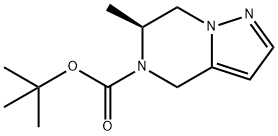 tert-butyl(S)-6-methyl-6,7-dihydropyrazolo[1,5-a]pyrazine-5(4H)-carboxylate Struktur