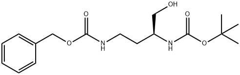 (S)-benzyl tert-butyl (4-hydroxybutane-1,3-diyl)dicarbamate Struktur