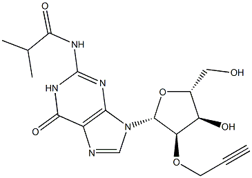 N2-iso-Butyroyl-2'-O-propargylguanosine Struktur