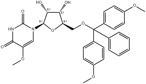 5'-O-(4,4'-Dimethoxytrityl)-5-methoxyuridine Struktur