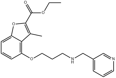 ethyl 3-methyl-4-(3-(pyridin-3-ylmethylamino)propoxy)benzofuran-2-carboxylate Struktur