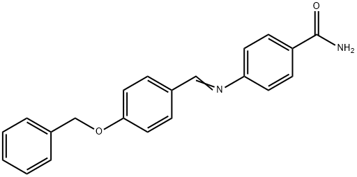 4-{[4-(benzyloxy)benzylidene]amino}benzamide Struktur