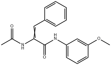 (2Z)-2-(acetylamino)-N-(3-methoxyphenyl)-3-phenylprop-2-enamide Struktur