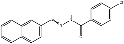 4-chloro-N'-[1-(2-naphthyl)ethylidene]benzohydrazide Struktur