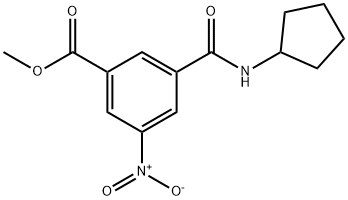 methyl 3-(cyclopentylcarbamoyl)-5-nitrobenzoate Struktur