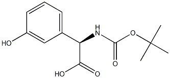 (R)-a-(Boc-amino)-3-hydroxybenzeneacetic acid Structure