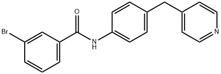 3-bromo-N-[4-(pyridin-4-ylmethyl)phenyl]benzamide Struktur