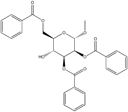 Methyl 2,3,6-tri-O-benzoyl-alpha-D-mannopyranoside Struktur