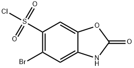 5-bromo-2-oxo-2,3-dihydrobenzo[d]oxazole-6-sulfonyl chloride Struktur