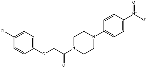 2-(4-chlorophenoxy)-1-[4-(4-nitrophenyl)piperazin-1-yl]ethanone Struktur