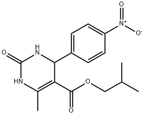 2-methylpropyl 6-methyl-4-(4-nitrophenyl)-2-oxo-1,2,3,4-tetrahydropyrimidine-5-carboxylate Struktur