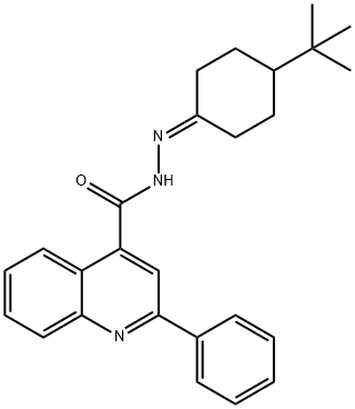 N'-(4-(tert-butyl)cyclohexylidene)-2-phenylquinoline-4-carbohydrazide Struktur