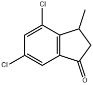 4,6-Dichloro-3-methyl-2,3-dihydro-1H-inden-1-one Struktur