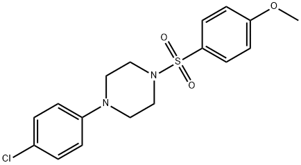 1-(4-chlorophenyl)-4-[(4-methoxyphenyl)sulfonyl]piperazine Struktur