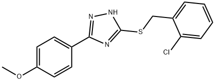 5-[(2-chlorobenzyl)sulfanyl]-3-(4-methoxyphenyl)-1H-1,2,4-triazole Struktur