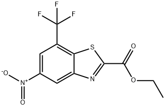 Ethyl 5-nitro-7-(trifluoromethyl)benzo[d]thiazole-2-carboxylate Struktur