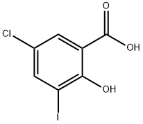 BENZOIC ACID, 5-CHLORO-2-HYDROXY-3-IODO- Struktur