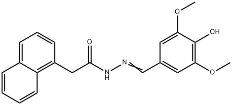 (E)-N'-(4-hydroxy-3,5-dimethoxybenzylidene)-2-(naphthalen-1-yl)acetohydrazide Struktur