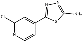 5-(2-chloro-4-pyridinyl)-1,3,4-Thiadiazol-2-amine Struktur