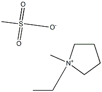 Pyrrolidinium, 1-ethyl-1-methyl-, methanesulfonate
 Struktur