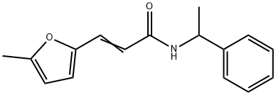 (2E)-3-(5-methylfuran-2-yl)-N-(1-phenylethyl)prop-2-enamide Struktur