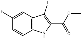 methyl 5-fluoro-3-iodo-1H-indole-2-carboxylate Struktur