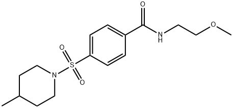 N-(2-methoxyethyl)-4-[(4-methylpiperidin-1-yl)sulfonyl]benzamide Struktur