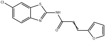 (2E)-N-(6-chloro-1,3-benzothiazol-2-yl)-3-(furan-2-yl)prop-2-enamide Struktur