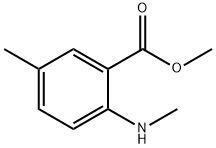 Benzoic acid, 5-methyl-2-(methylamino)-, methyl ester
 Struktur