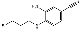 3-amino-4-((3-hydroxypropyl)amino)benzonitrile Struktur