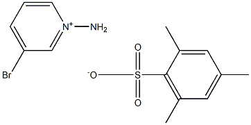 1-amino-3-bromopyridin-1-ium 2,4,6-trimethylbenzene-1-sulfonate Struktur