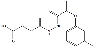 4-oxo-4-(2-(2-(m-tolyloxy)propanoyl)hydrazinyl)butanoic acid Struktur