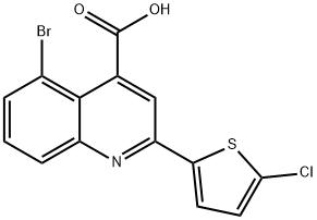 5-bromo-2-(5-chlorothiophen-2-yl)quinoline-4-carboxylic acid Struktur