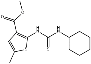 methyl 2-(3-cyclohexylthioureido)-5-methylthiophene-3-carboxylate Struktur