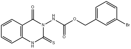 3-bromobenzyl (4-oxo-2-thioxo-1,2-dihydroquinazolin-3(4H)-yl)carbamate Struktur