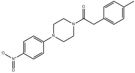 2-(4-methylphenyl)-1-[4-(4-nitrophenyl)piperazin-1-yl]ethanone Struktur