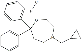 4-(Cyclopropylmethyl)-7,7-diphenyl-1,4-oxazepane hydrochloride Struktur