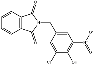 2-(3-chloro-4-hydroxy-5-nitrobenzyl)-1H-isoindole-1,3(2H)-dione Struktur