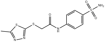 2-[(5-methyl-1,3,4-thiadiazol-2-yl)sulfanyl]-N-(4-sulfamoylphenyl)acetamide Struktur