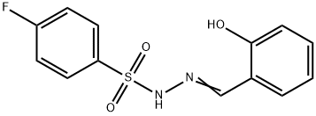 (Z)-4-fluoro-N'-(2-hydroxybenzylidene)benzenesulfonohydrazide Struktur