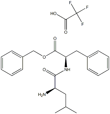 L-Phenylalanine, L-leucyl-, phenylmethyl ester (monotrifluoroacetate) Struktur